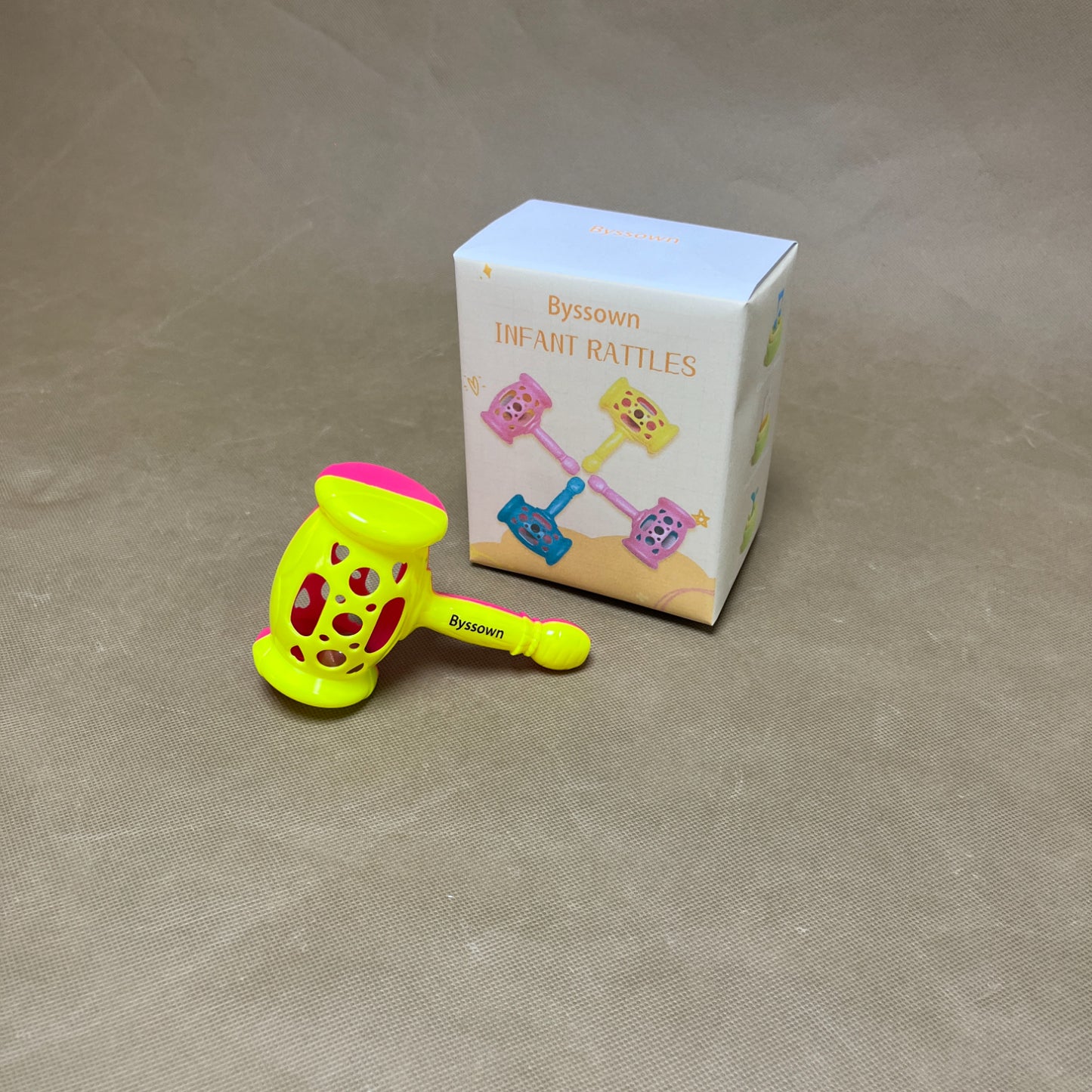 Byssown Infant toys, Newborn Hand Catching Toy , Grasp & Shake Shine Rattle Developmental Toy