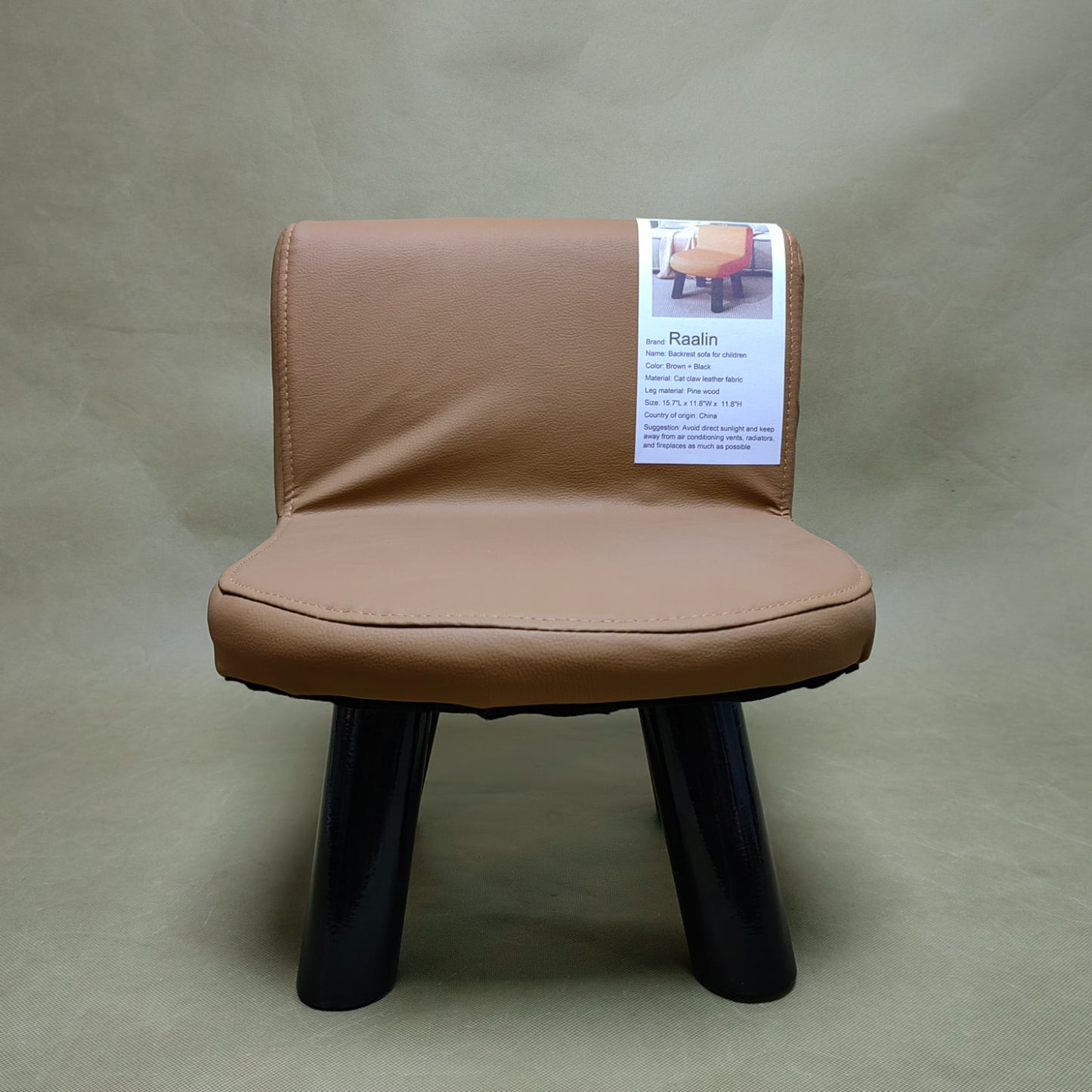 Raalin Children's furniture, Leather Pouffe Footstool, Small Ottoman Under Desk for Vanity,Living Room