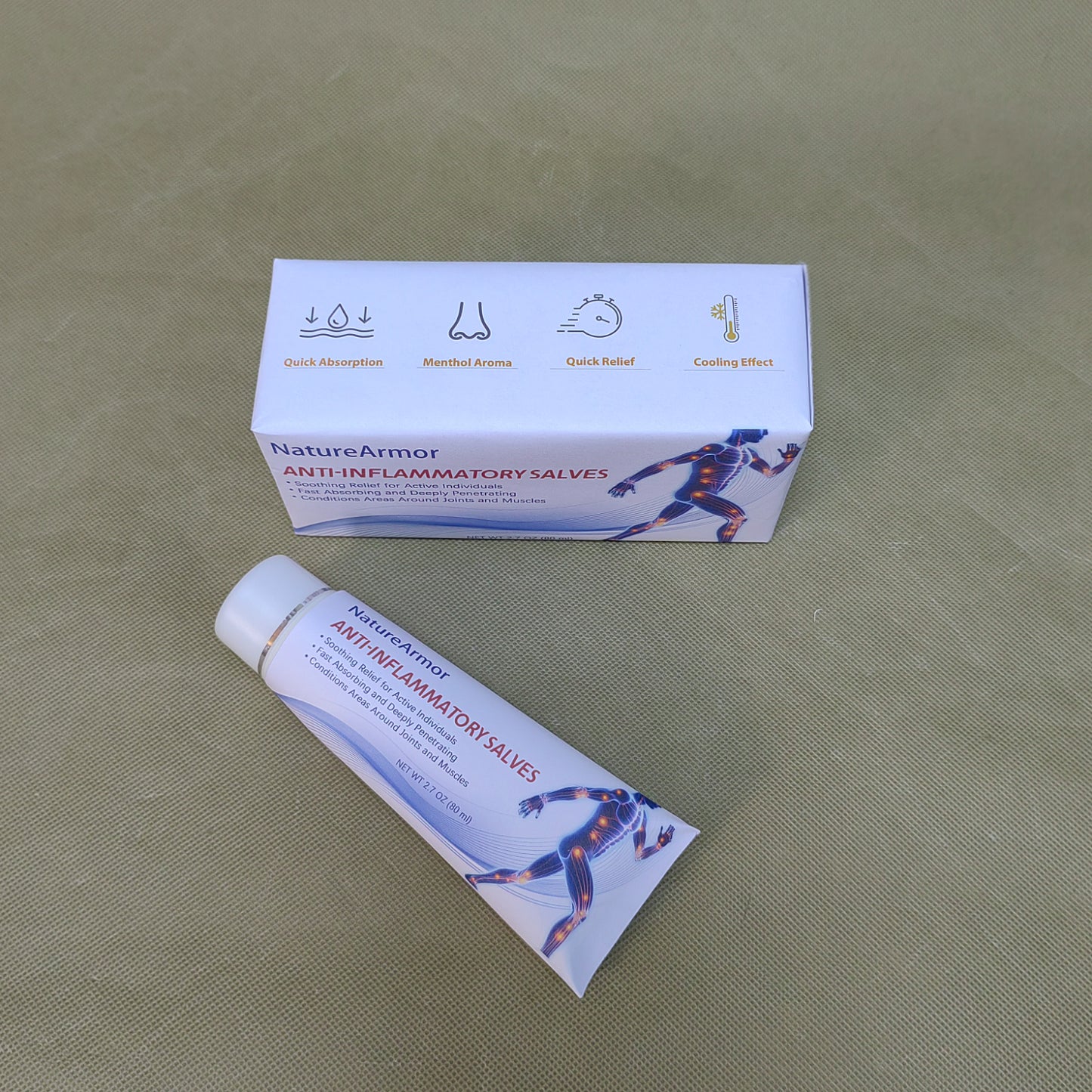 NatureArmor Anti-inflammatory salves,Extra Strength Formulation for Bruising, Swelling, Joint Pain, All-Natural, Plant-Based Pain Relief