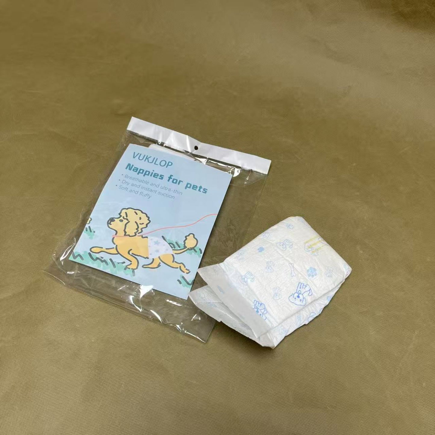 VUKJLOP Nappies for pets,Ultra Absorbent Disposable Wrap with Secure Fit, Leakproof and Comfortable