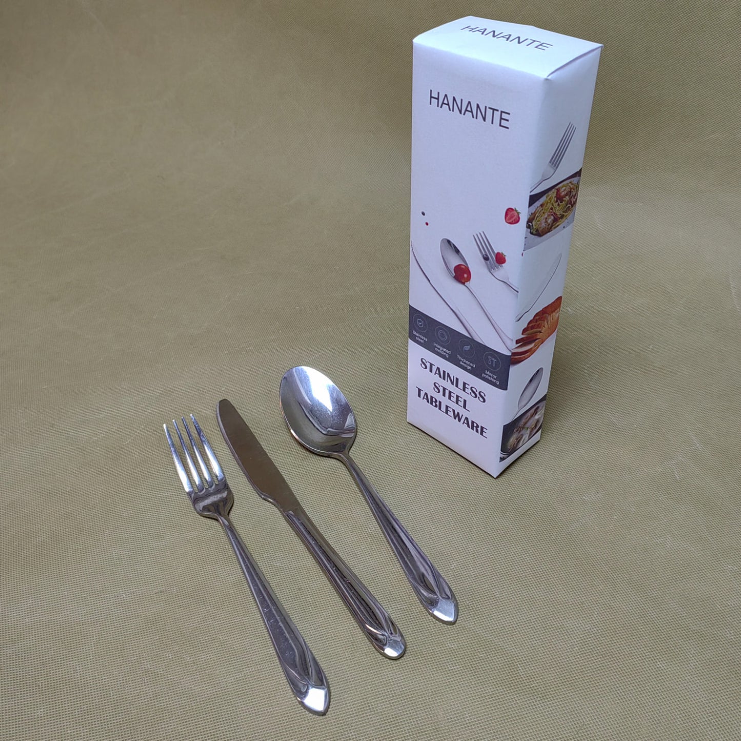 HANANTE Stainless steel table knives, Silverware set for Home, Kitchen and Restaurant, Mirror Polished& Dishwasher Safe
