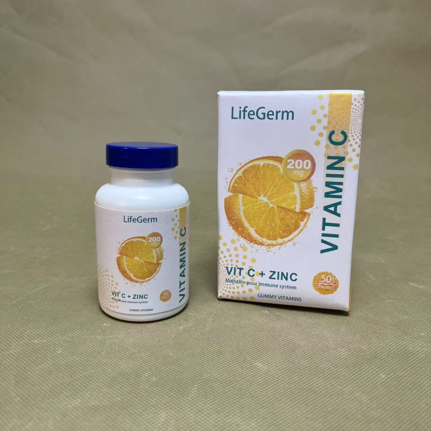 LifeGerm Gummy vitamins,Vitamin C and Zinc Gummies , Vegan, Non-GMO, and Gluten Free Supplement
