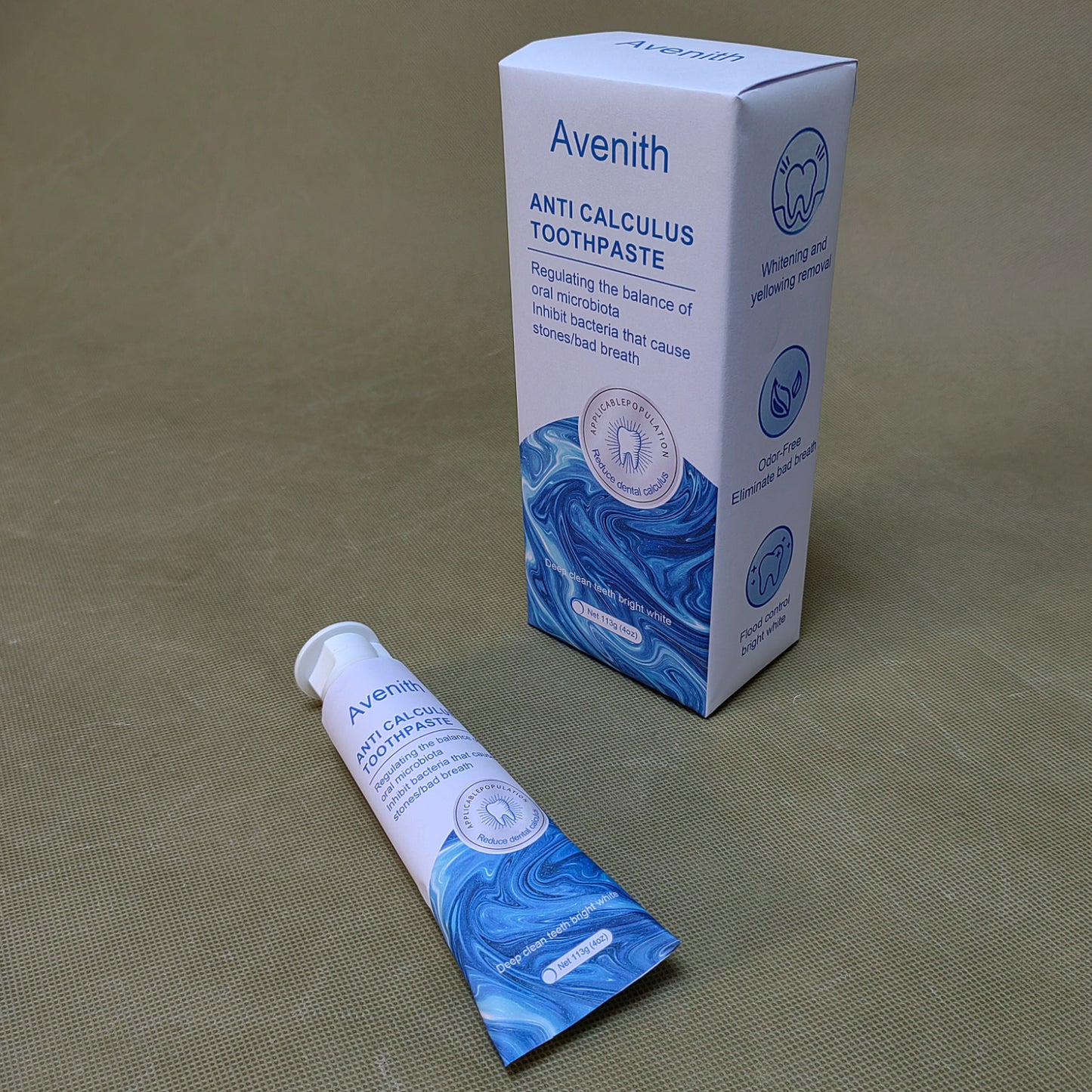 Avenith tooth paste,Advanced Luminous Mint Teeth Whitening Toothpaste,Whitens Teeth, Strengthens Tooth Enamel, Protects Against Cavities