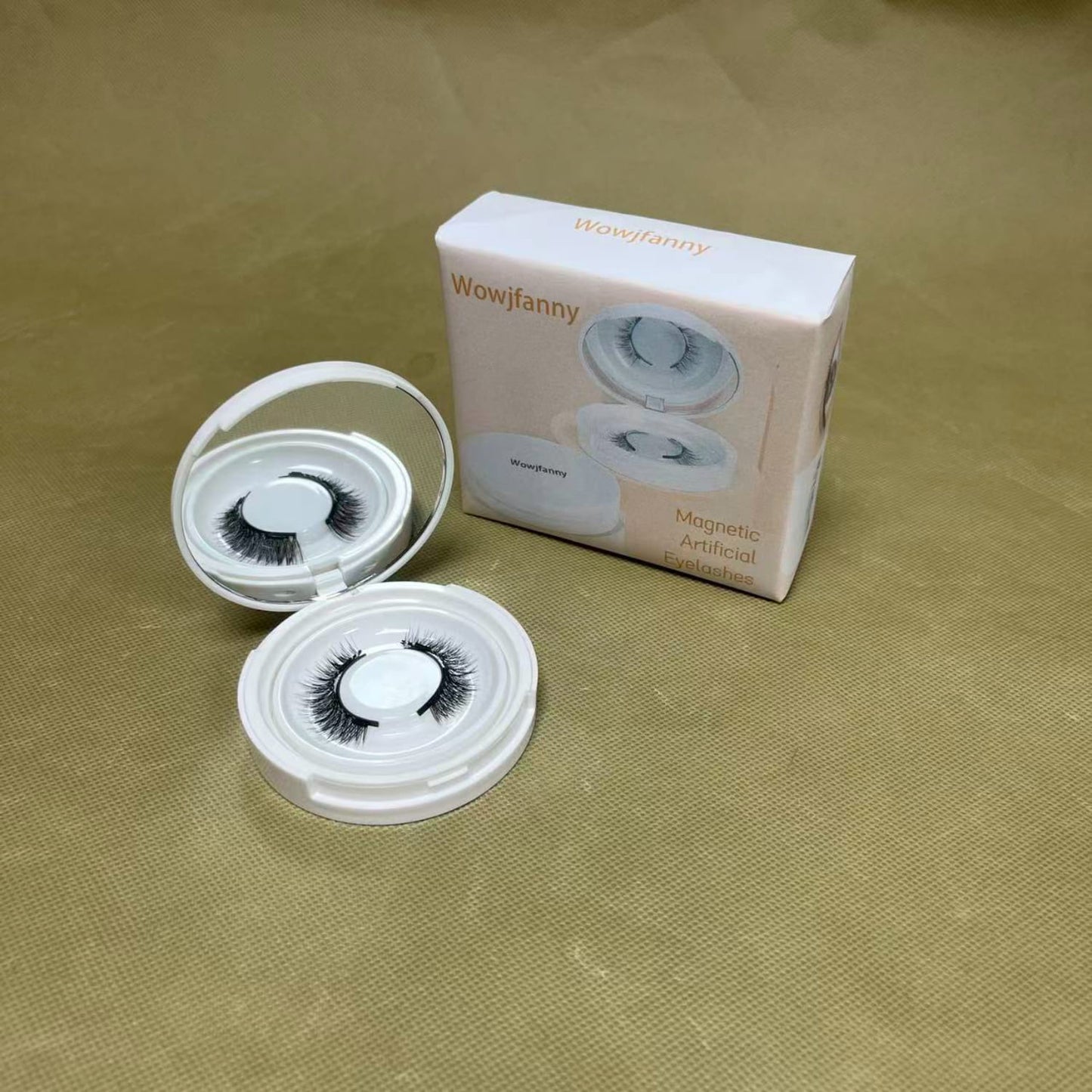 Wowjfanny Magnetic artificial eyelashes,Reusable Double Sided Magnetic Lashes With Mirror