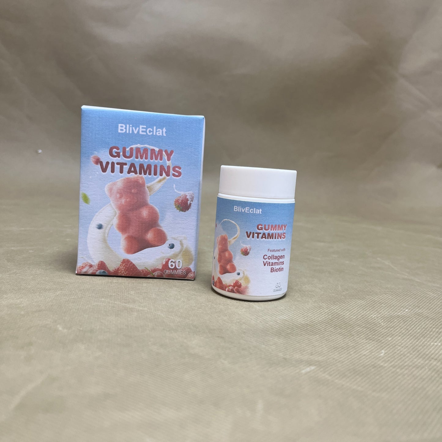 BlivEclat Gummy vitamins,Sugar Free Multivitamin Gummies,Naturally Flavored and Sweetened Vitamin Gummy for Women and Kids