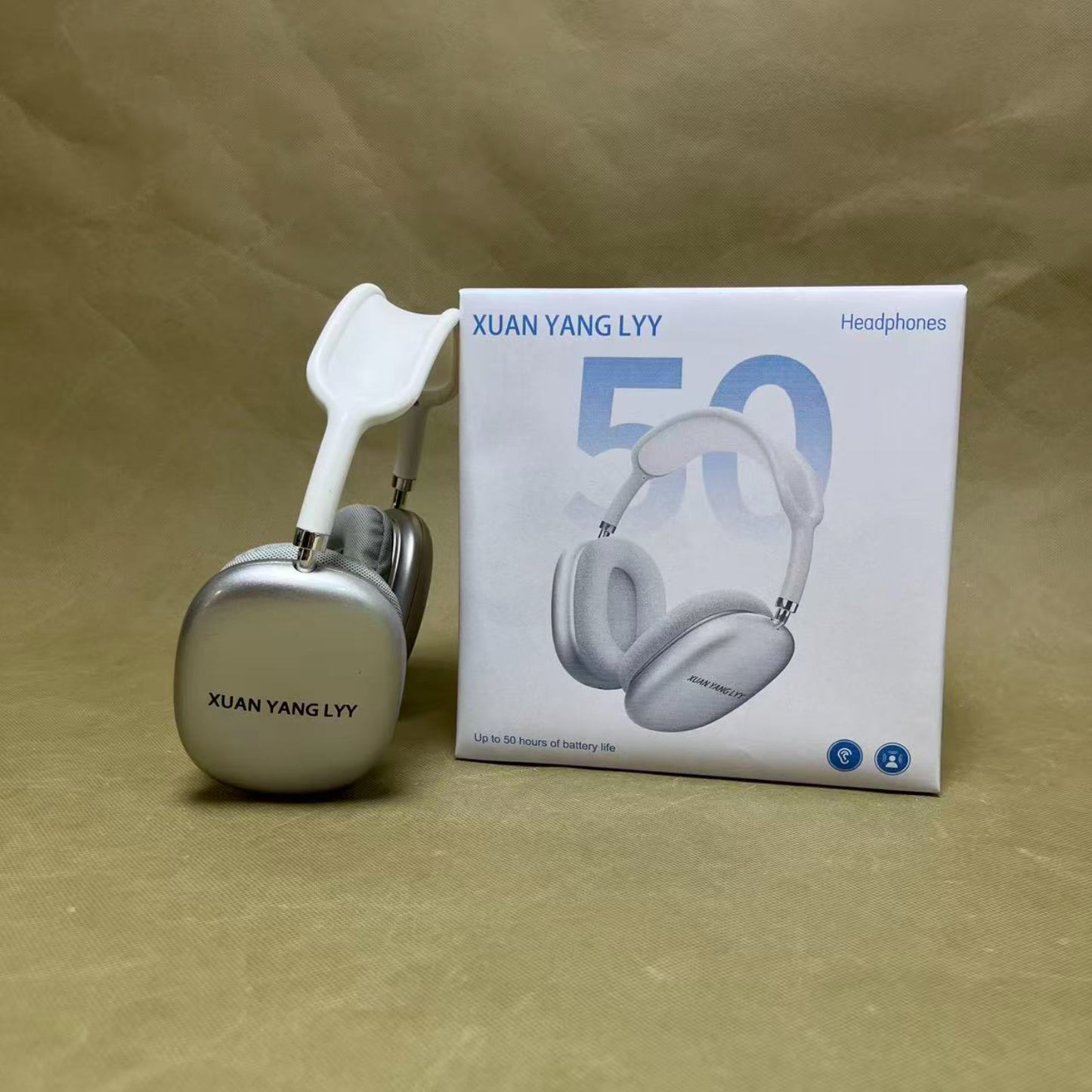 XUAN YANG LYY Headphones,Bluetooth headphones with up to 40 hours battery,microphone for call, foldable and comfortable
