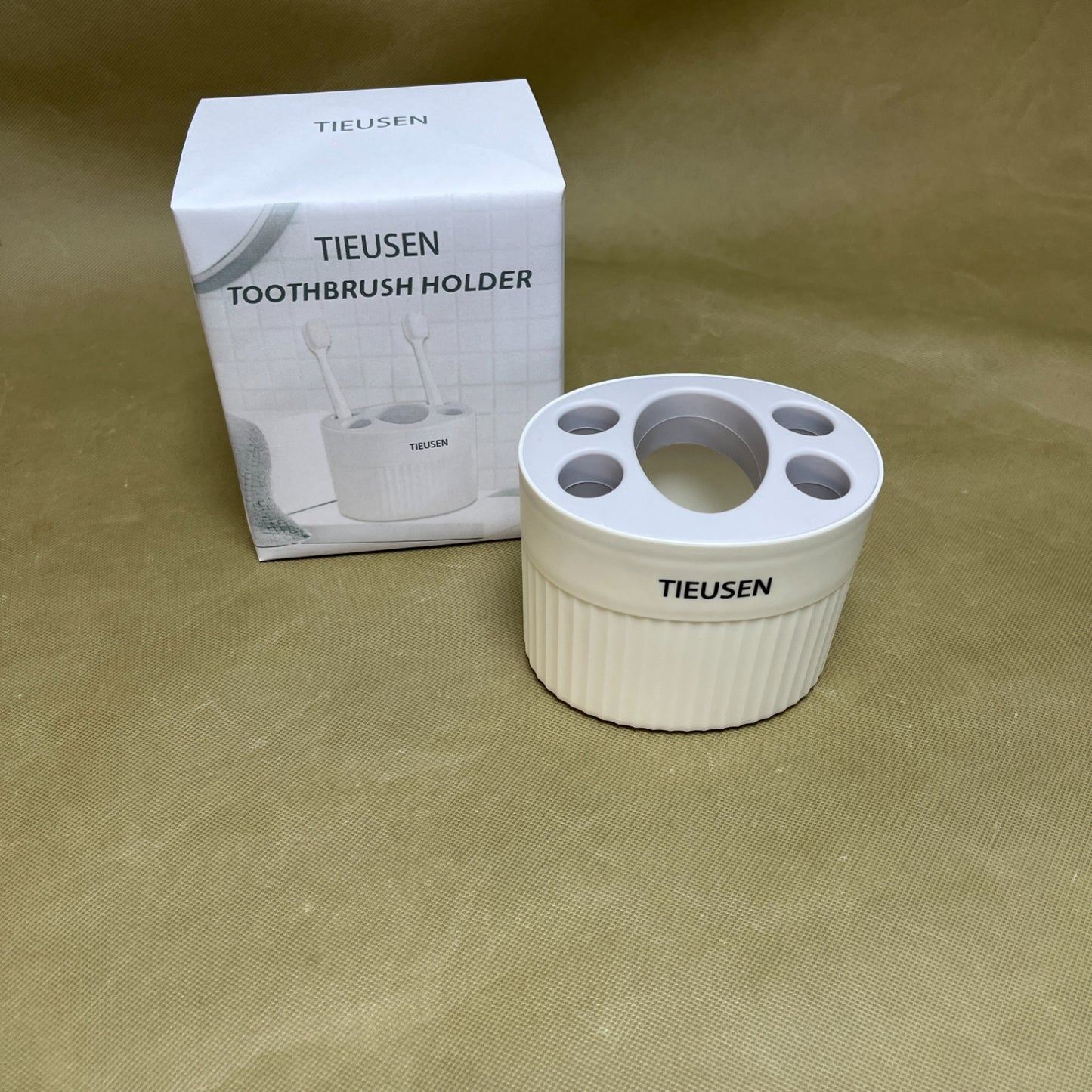 TIEUSEN Toothbrush Holder ,Plastic Detachable for Easy Cleaning Multi-Functional Storage,for Bathroom Vanity