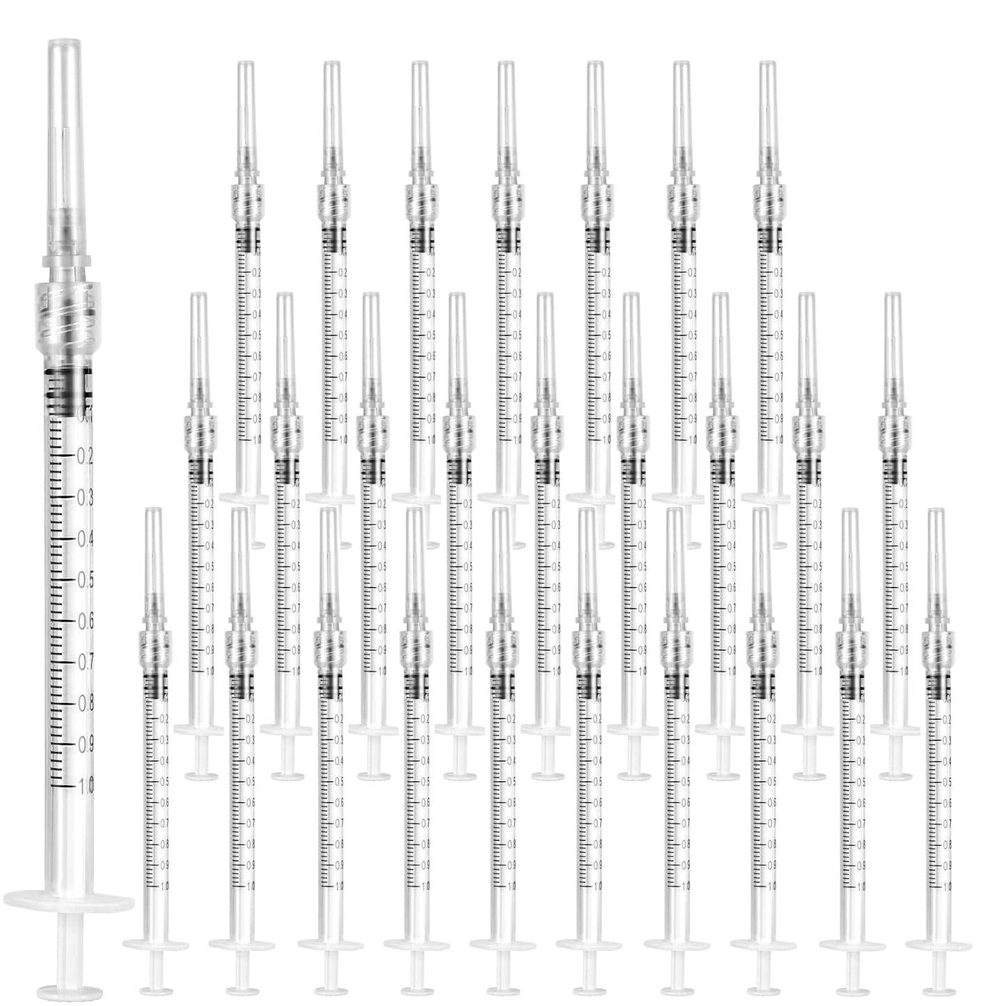 ISOPEN 16 Pack 1ml Industrial Syringes with 27Ga 1/2 Inch Needle