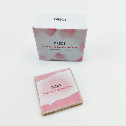 DREOS Make-up ,9 Colors Eye Shadow Palettes Makeup, Waterproof Long Lasting Naturing-Looking-Pink