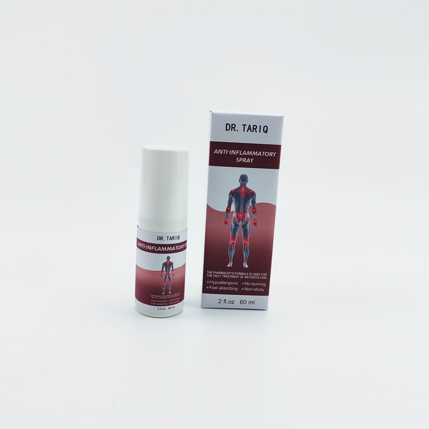 DR.TARIQ Anti-inflammatory sprays , Cryotherapy Pain Relief Spray,  Max Strength for Fast-Acting Muscle, Joint & Neck Pain Relief, Quick Drying Formula