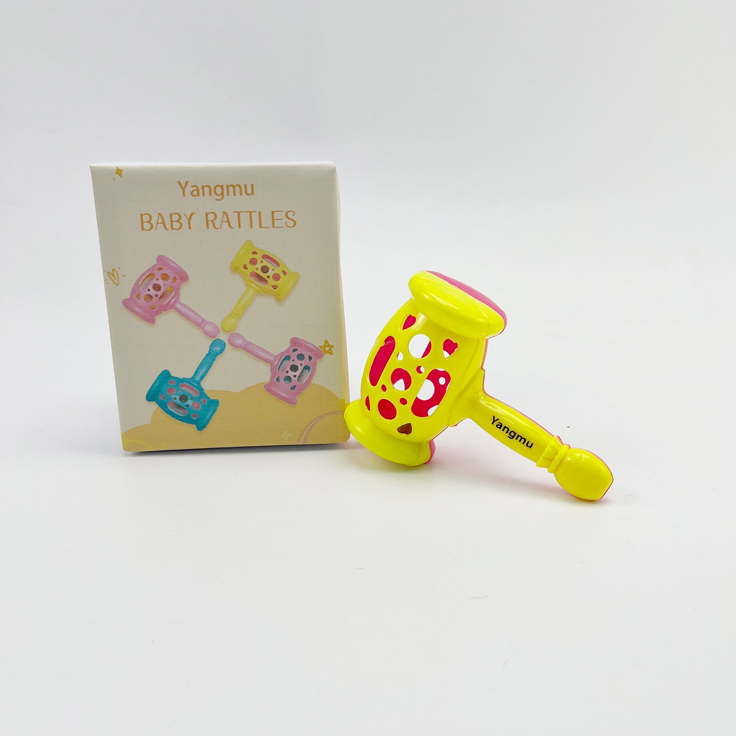 Yangmu   Infant toys, Infant Grab Shake Rattle, Easy Hold Sensory , Newborn Shower Birthday Gift
