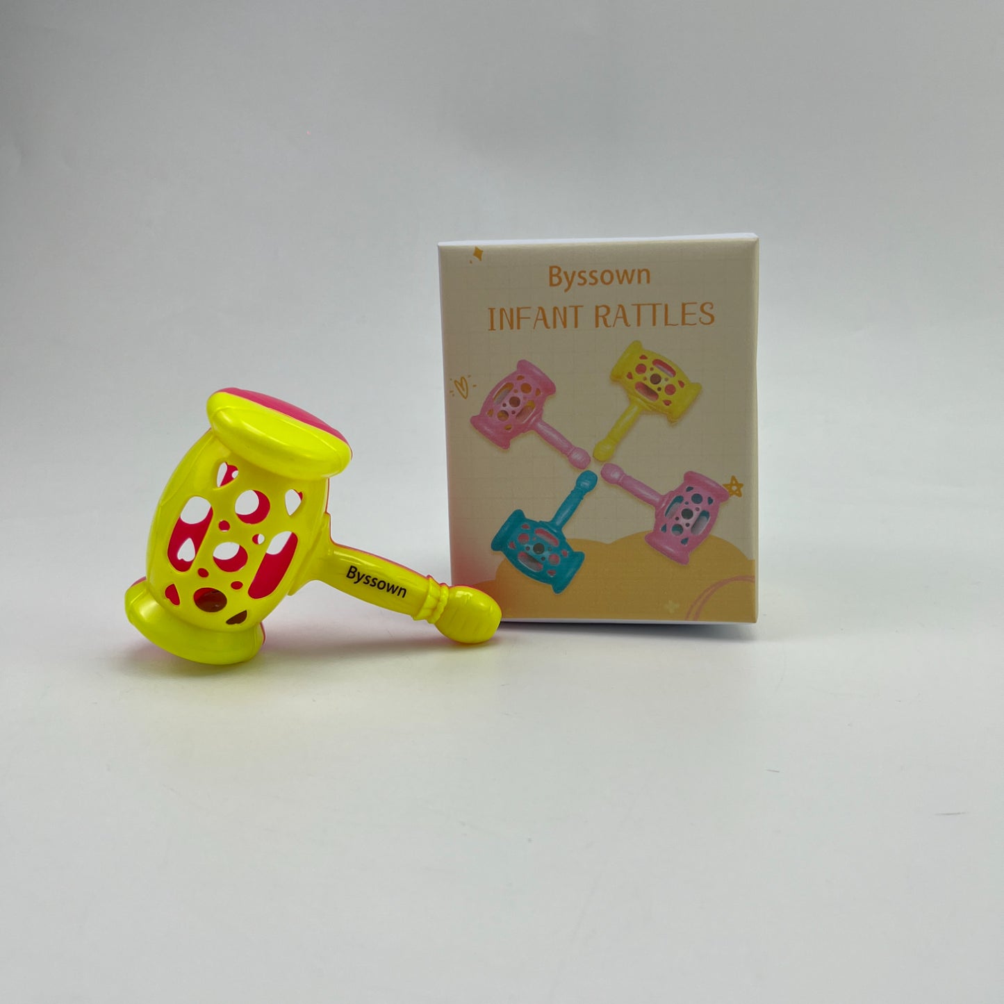 Byssown  Infant toys, Newborn Hand Catching Toy , Grasp & Shake Shine Rattle Developmental Toy