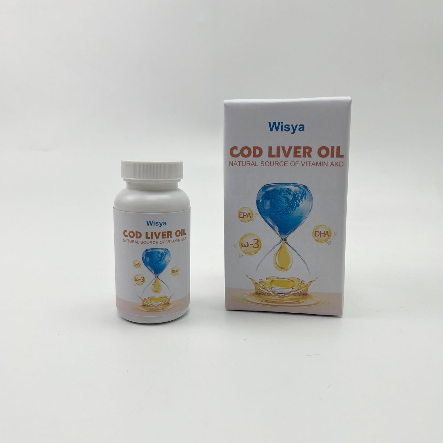 Wisya  Cod liver oil,with EPA & DHA,| Liquid Capsules,Non-GMO & Gluten Free Supplement