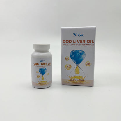 Wisya  Cod liver oil,with EPA & DHA,| Liquid Capsules,Non-GMO & Gluten Free Supplement