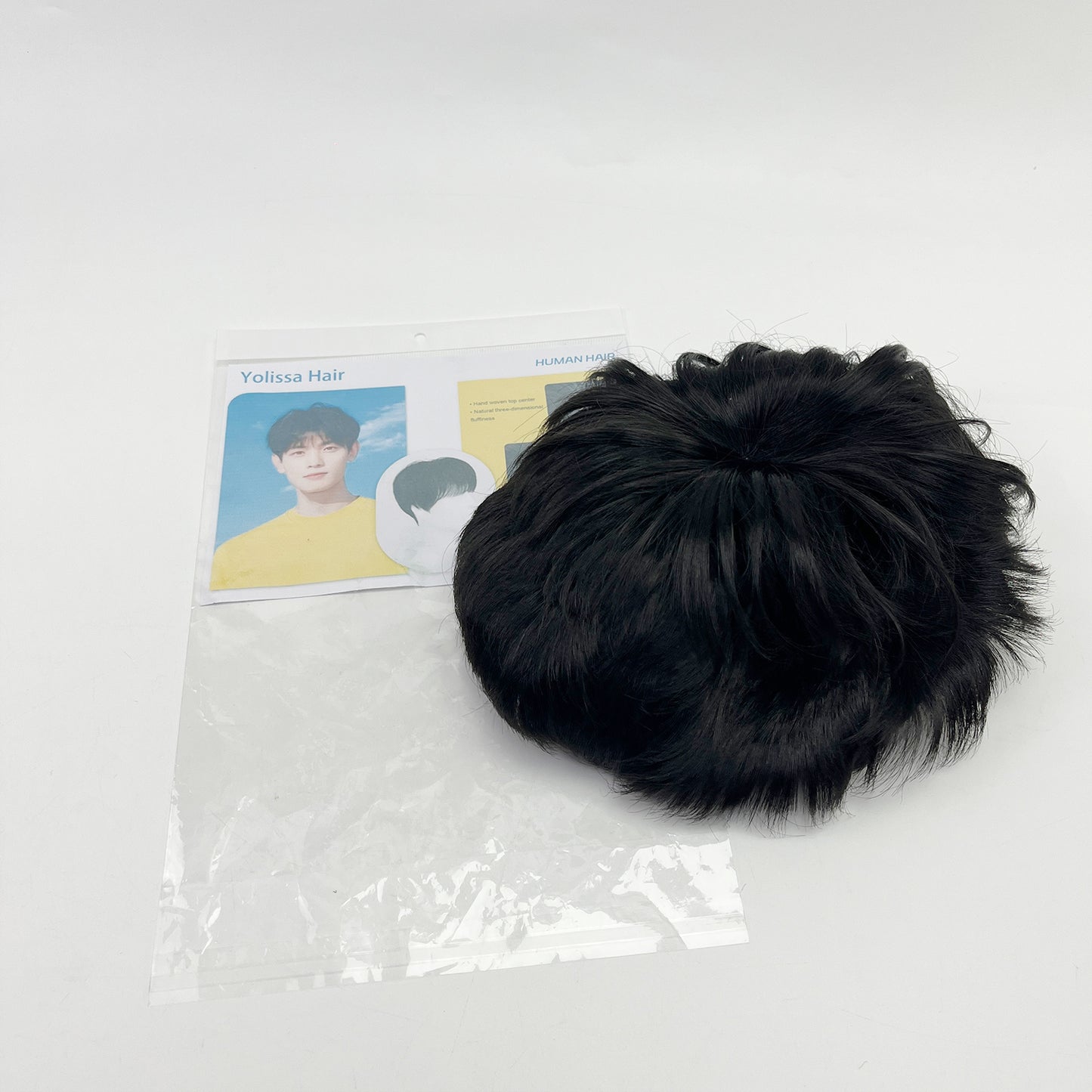 Yolissa Hair  Human hair,Mens Short Black Wigs Human Hair Mens Wigs Straight Natural Wigs Human Hair
