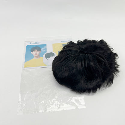 Yolissa Hair  Human hair,Mens Short Black Wigs Human Hair Mens Wigs Straight Natural Wigs Human Hair
