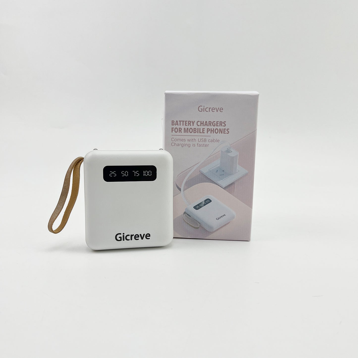 Gicreve  Battery chargers for mobile phones, USB-C Fast Charging Power Bank, Backup Charger