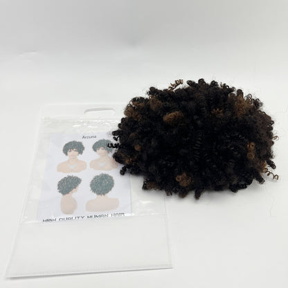 Arzuna Human hair,Human Hair Wigs for Black Women Brazilian Virgin Short Curly Afro Wigs