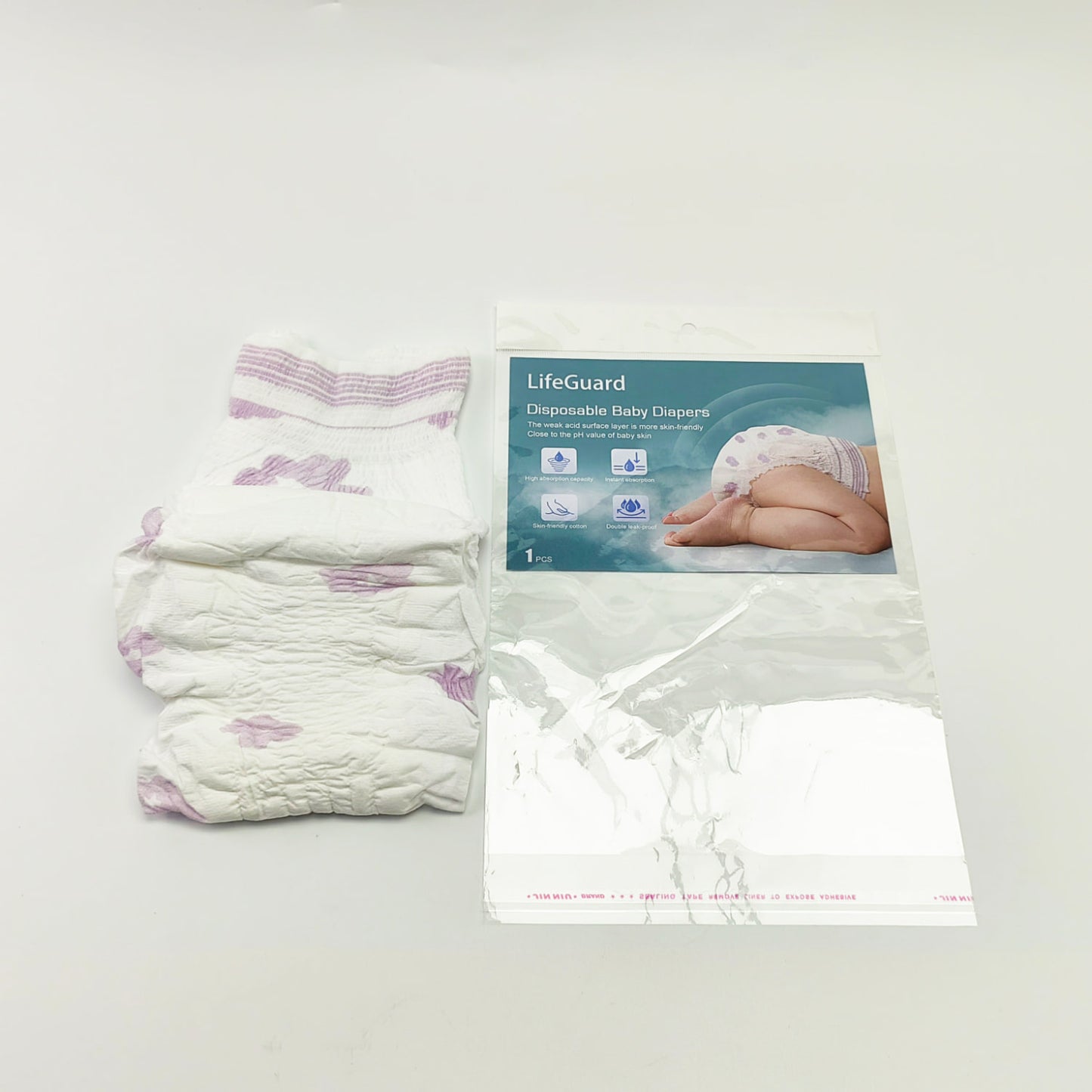 LifeGuard Baby diapers ,Comfort Dry Disposable Daytime Diapers for Sensitive Skin, Hypoallergenic, Fragrance-Free