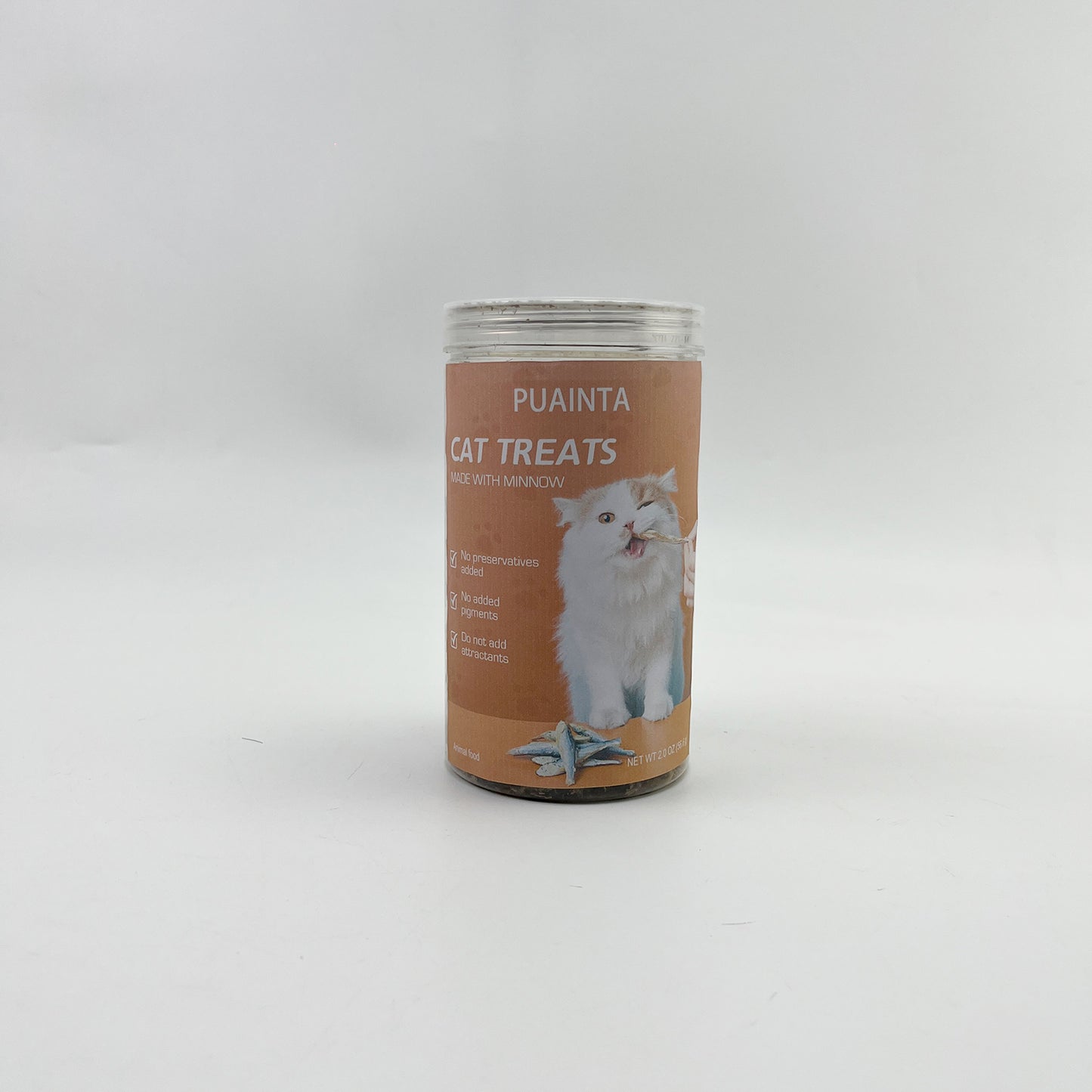 PUAINTA  Animal food  ,Freeze Dried Raw Minnows for Cats ,Single-Ingredient Freeze Dried Fish Cat Treats