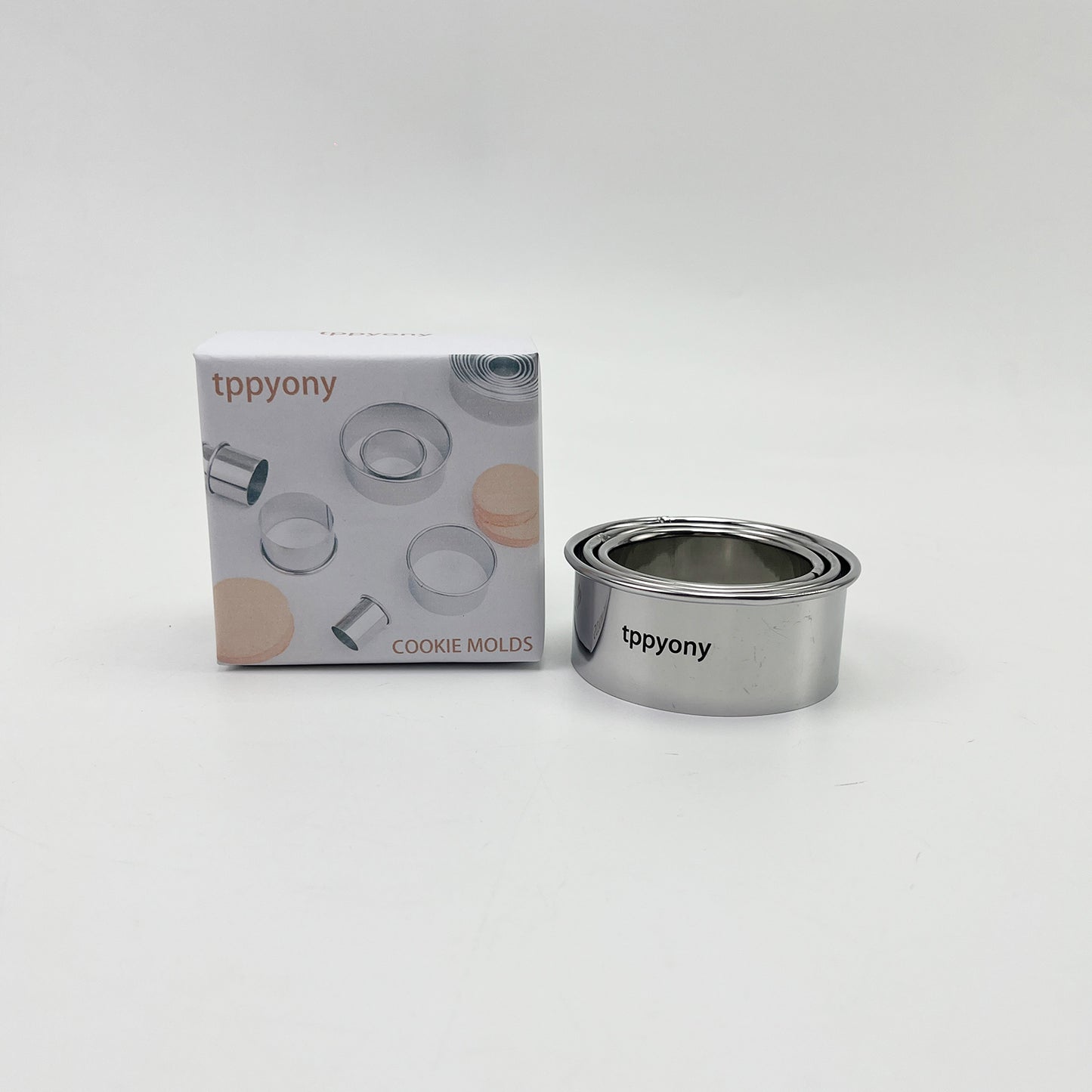 tppyony  Cookie cutters,3 Pieces Biscuit Cookie Cutters Set,Stainless Steel Circle Round Cookie Biscuit Cutters