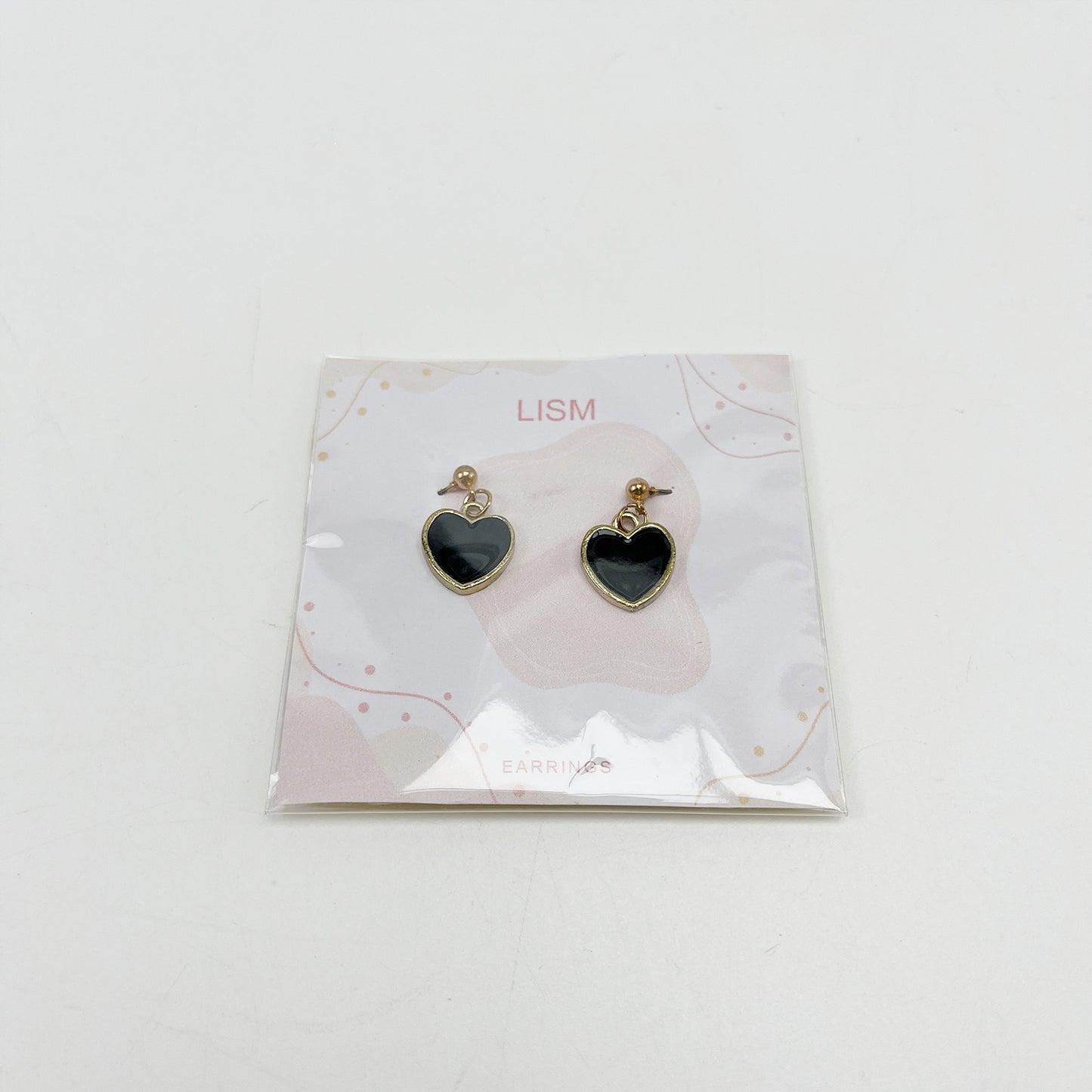 LISM  Earrings, Black Heart Hoop Earrings for Women Teens Love Heart Hoop Earrings