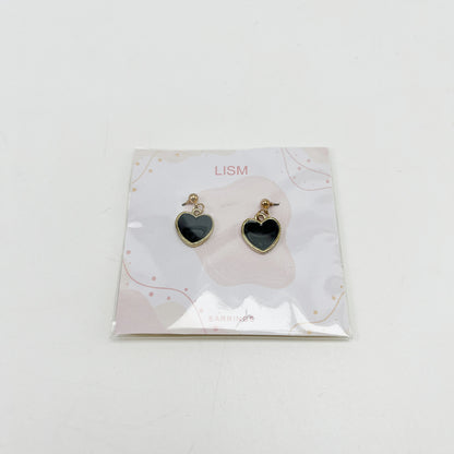 LISM  Earrings, Black Heart Hoop Earrings for Women Teens Love Heart Hoop Earrings