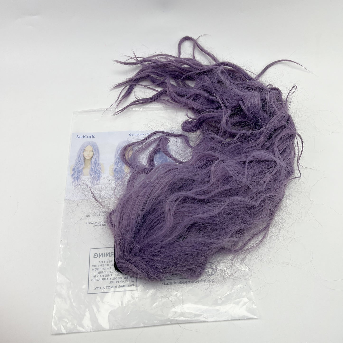 JaziCurls  Human hair,Light Purple Human Hair Wigs HD Transparent Lace Front Lilac Human Hair Wig