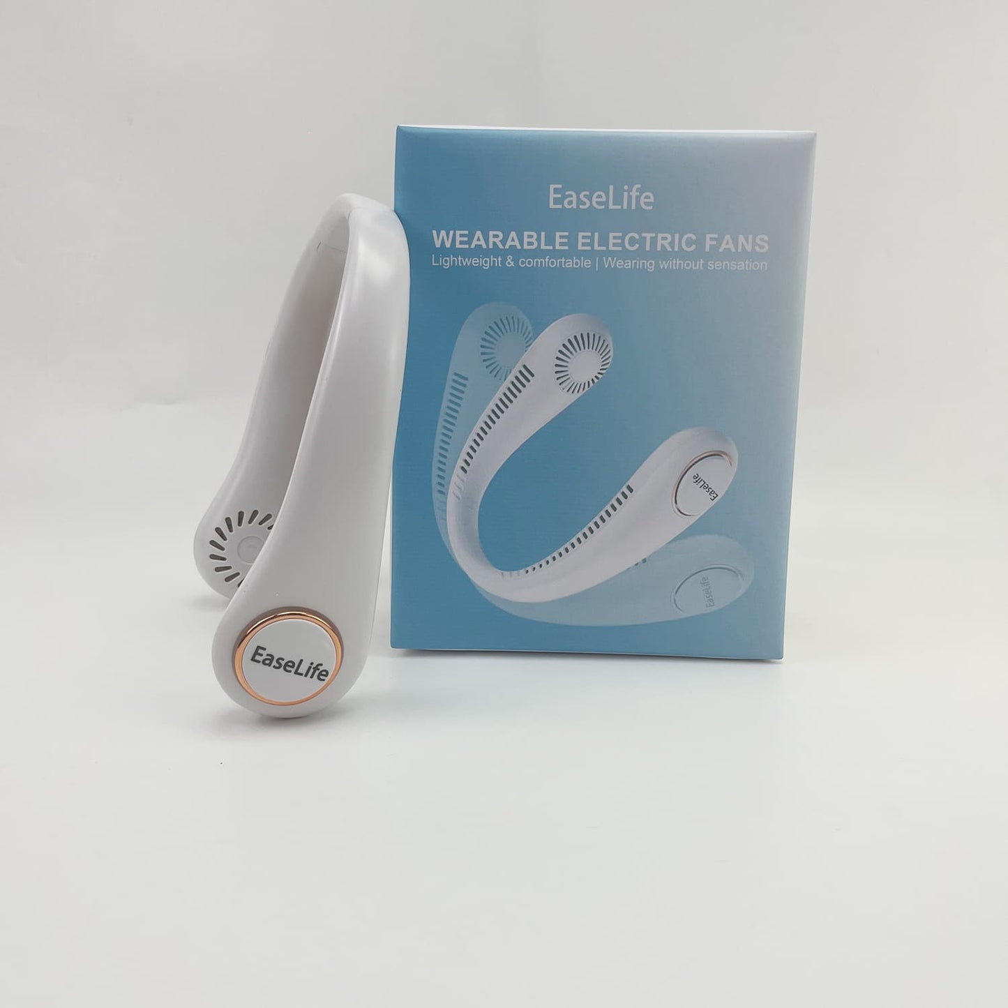 EaseLife   Wearable electric fans,Portable Neck Fan,Wearable Quiet Fan for Outdoor Indoor, USB Rechargeable