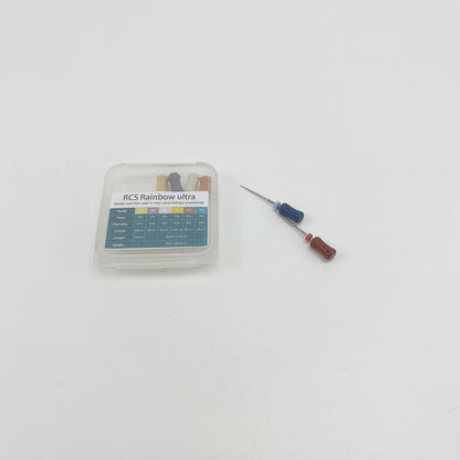 RCS Rainbow ultra   Dental instruments, namely, dental root files used in root canal therapy procedures,Stainless Steel