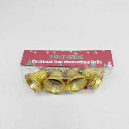 NIGHT-GRING  Christmas tree ornaments, namely, bells ,4 Pcs Christmas Bell Craft Christmas Tree Ornaments