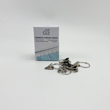Shower curtain rings , Rustproof Decorative Shower Curtain Rings Metal Round Shower Hooks for Bathroom Shower Rod
