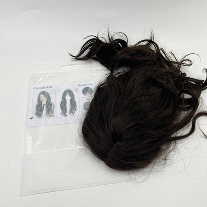 Alipearl Hair   Human hair, Human Hair Natural Black Loose Wavy 14 inch Wig