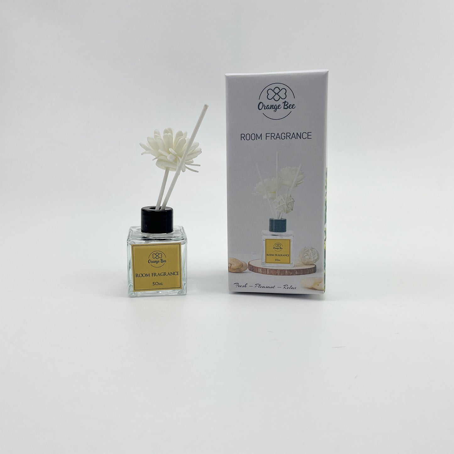 Orange Bee  Room fragrances , Scented Diffuser with Sticks Home Fragrance Reed Diffuser for Bathroom Shelf Decor