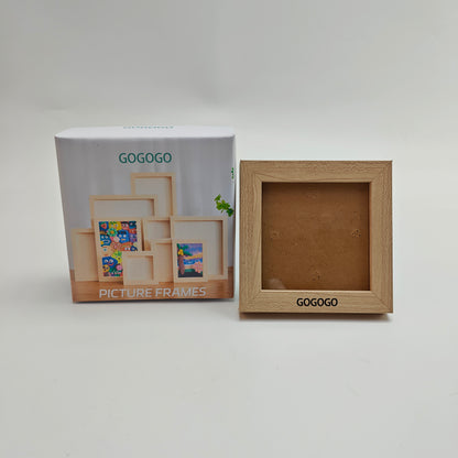 GOGOGO Picture frames,   Wood Grain Photo Frame for Gallery Wall Mounting or Tabletop Display