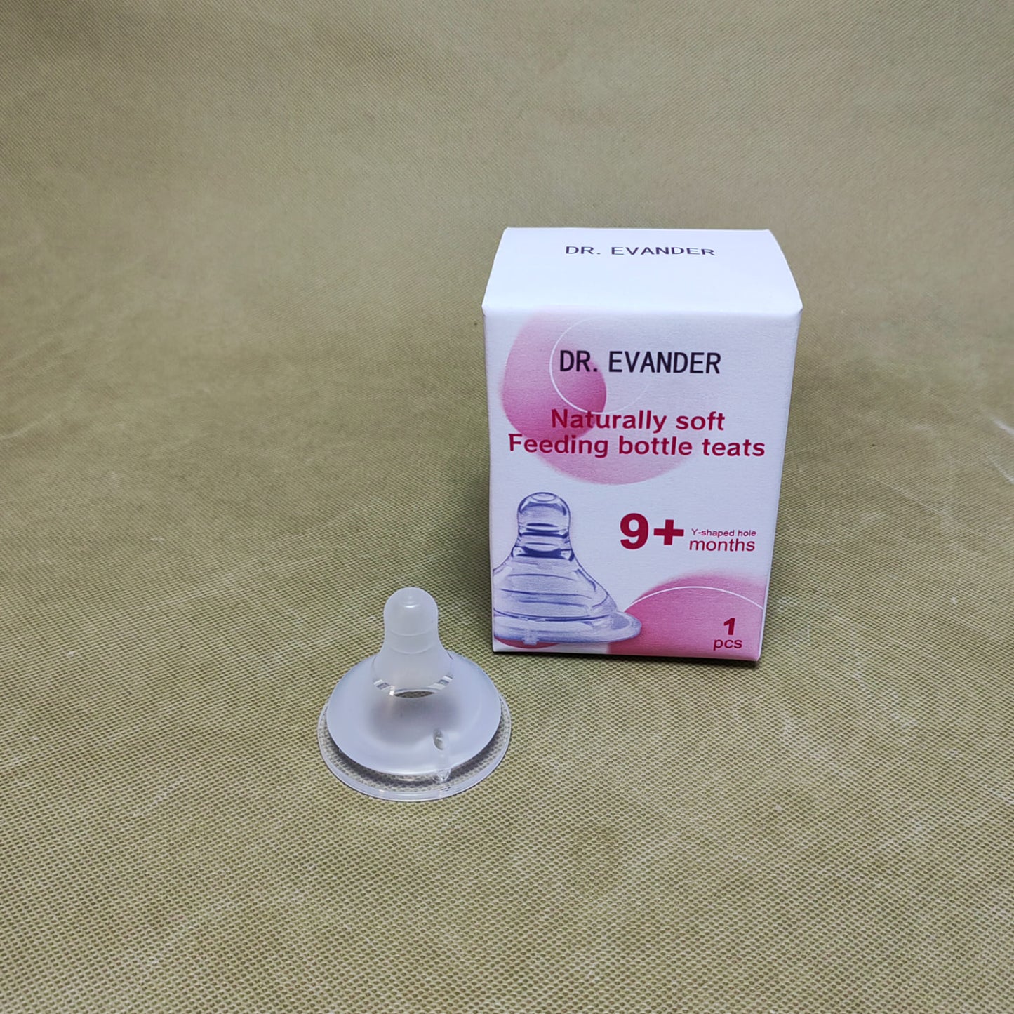 DR.EVANDER Feeding bottle teats,Baby Bottle Nipples for Wide Neck Bottles, 100% Natural Feel Silicone Nipples