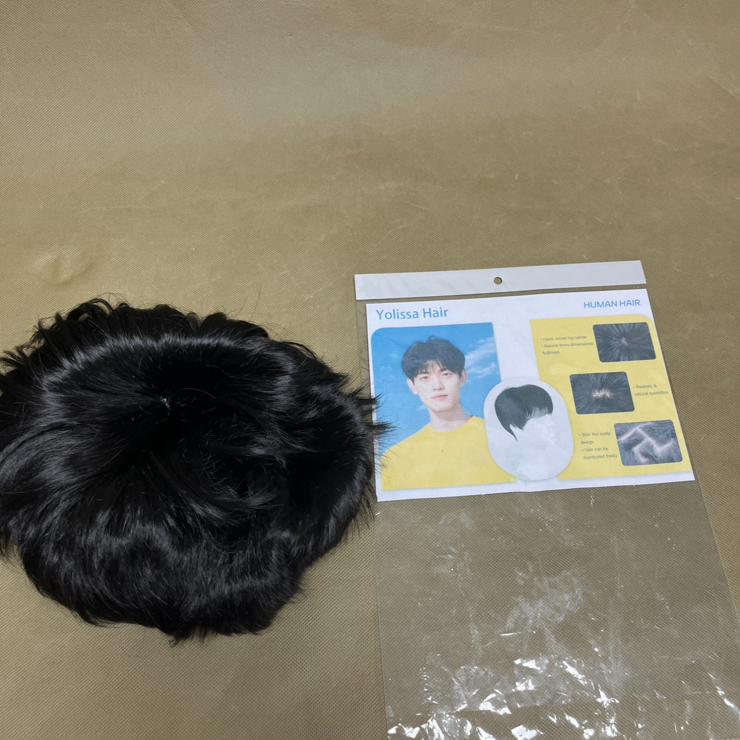 Yolissa Hair  Human hair,Mens Short Black Wigs Human Hair Mens Wigs Straight Natural Wigs Human Hair