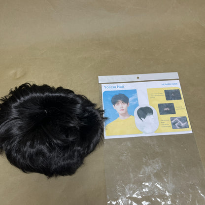 Yolissa Hair  Human hair,Mens Short Black Wigs Human Hair Mens Wigs Straight Natural Wigs Human Hair