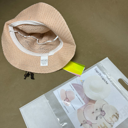 Capi Di Capiche  Beach hats ,Beach Sun Hats for Women, Wind Lanyard , Foldable Beach Hat UV Protection