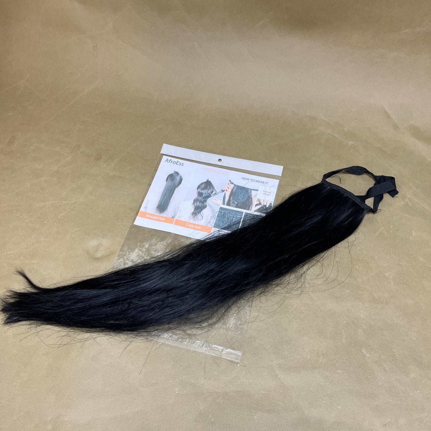AfroEss  Hair pieces ,Short Hair Extensions, Human Hair Clip in Extensions for Women Adding Volume, Black