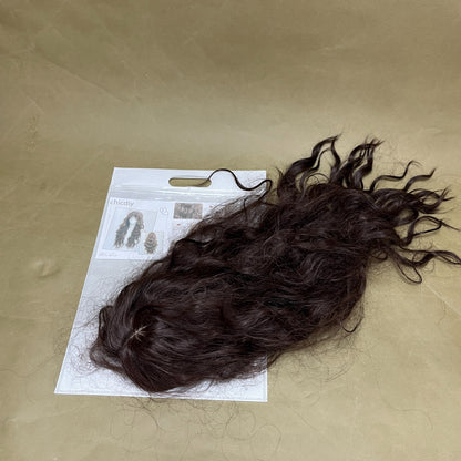 chicdiy   False hair , Women Long Curly Heat Resistant Black Hair Wig, for Girls Daily Party