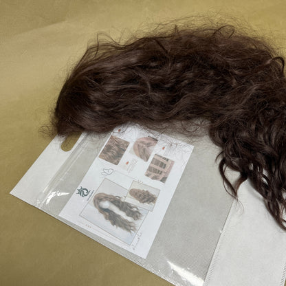 UniQueen   Human hair,Long Wavy Lace Hairline Middle Part Wig for Daily Party