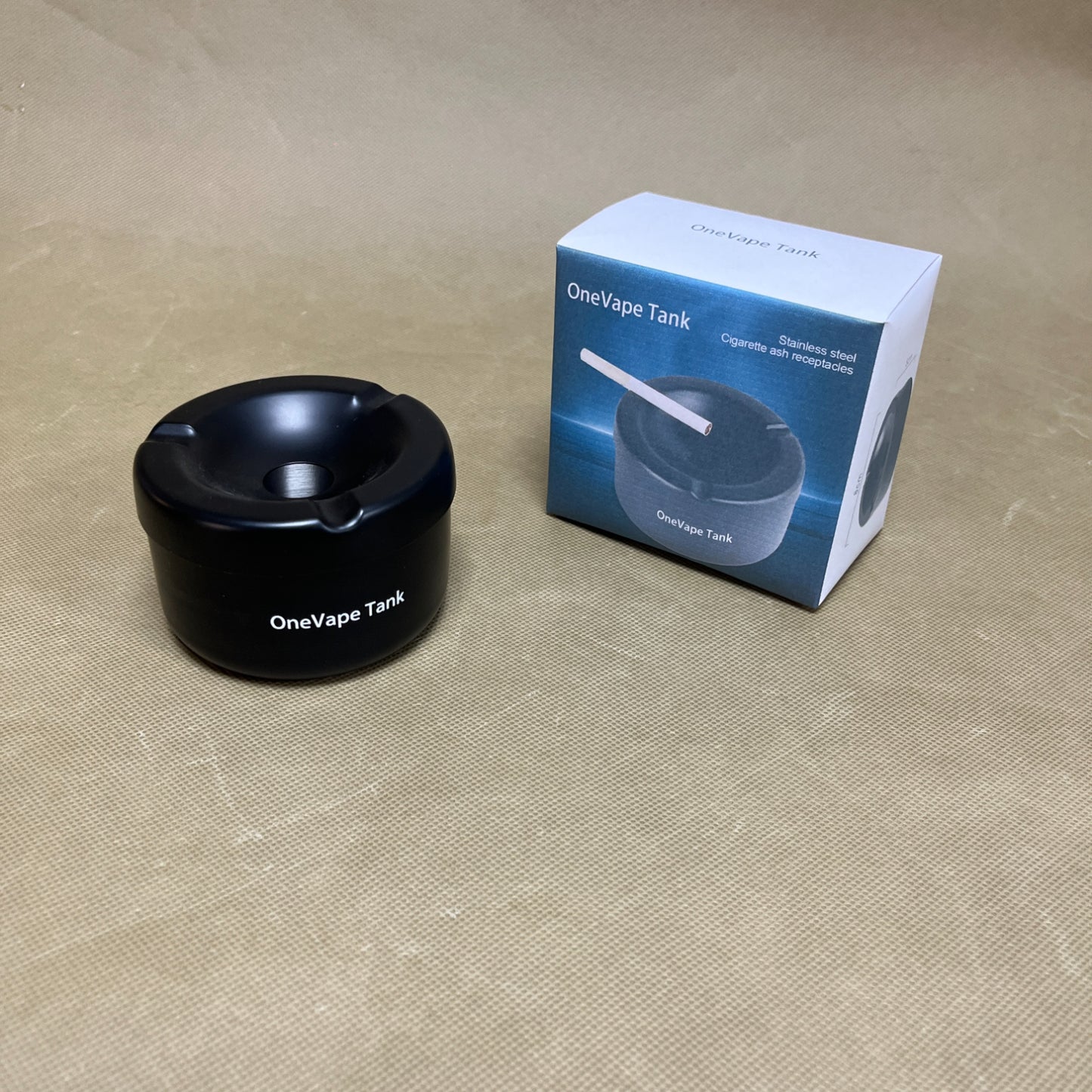 OneVape Tank  Ashtrays for smokers ,Waterproof Windproof Stainless Steel Ash Trays ,Durable, Easy to Clean