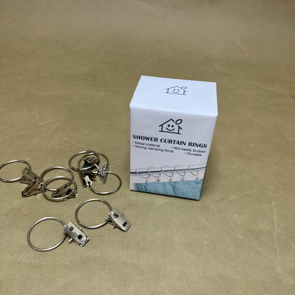 Shower curtain rings , Rustproof Decorative Shower Curtain Rings Metal Round Shower Hooks for Bathroom Shower Rod