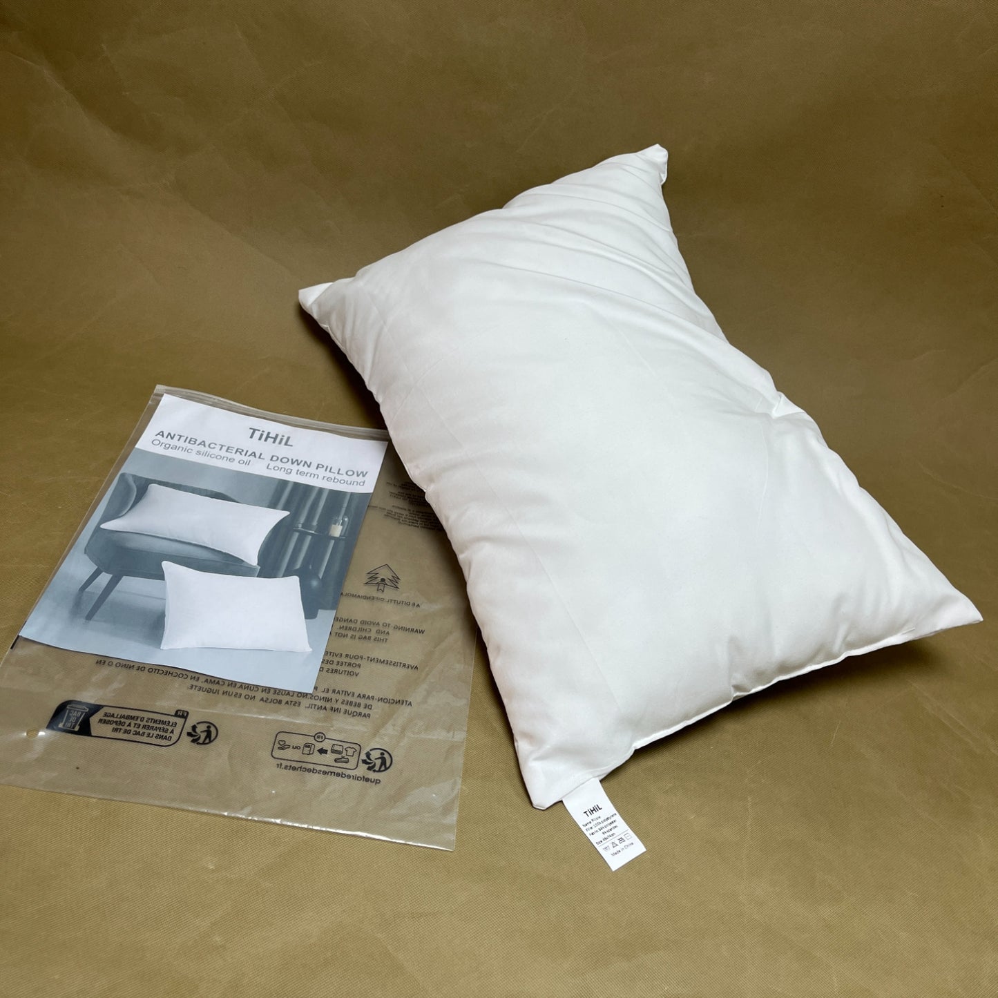 TiHiL  Pillows ,Indoor Decorative Pillow,for Back, Stomach or Side Sleeper,White