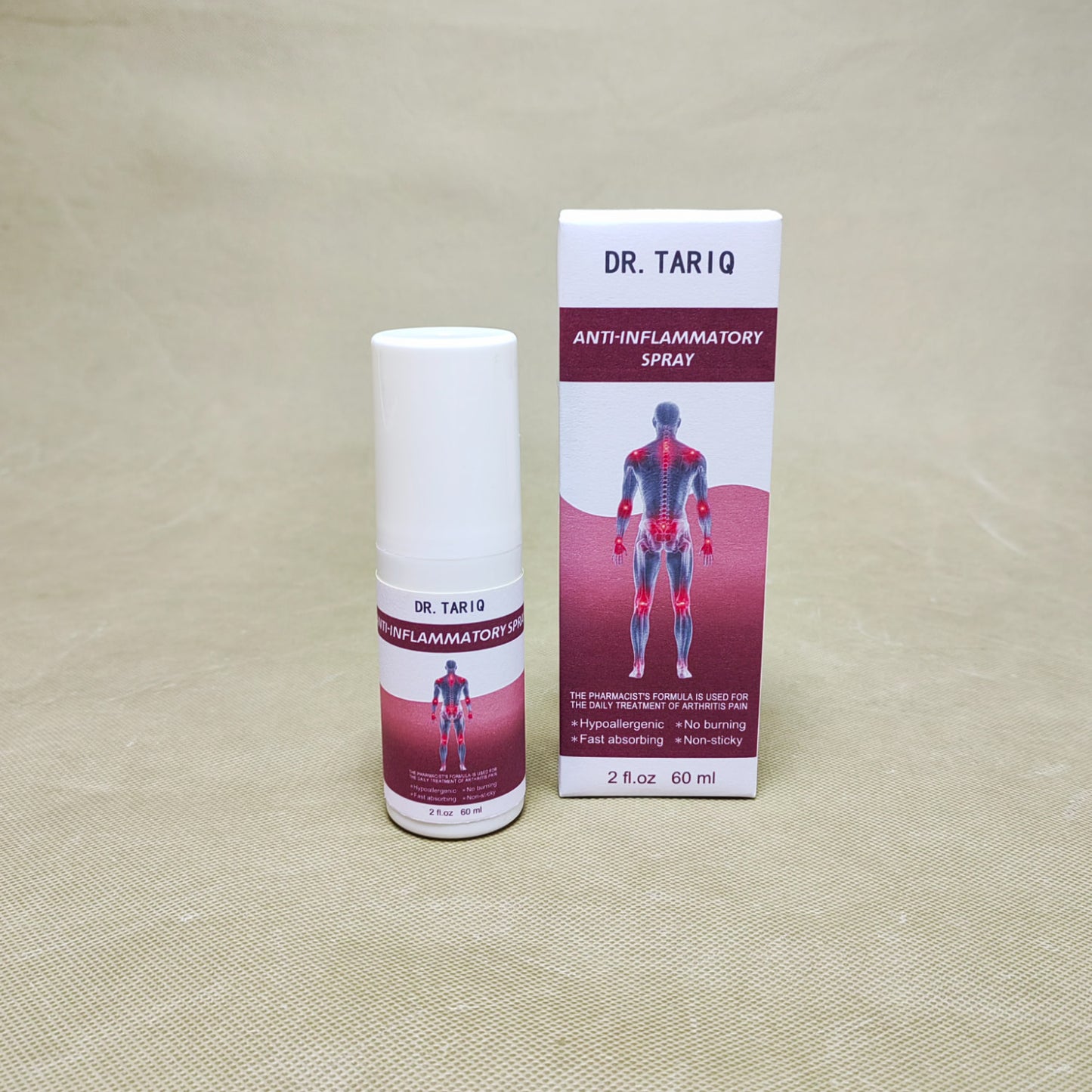 DR.TARIQ Anti-inflammatory sprays , Cryotherapy Pain Relief Spray,  Max Strength for Fast-Acting Muscle, Joint & Neck Pain Relief, Quick Drying Formula