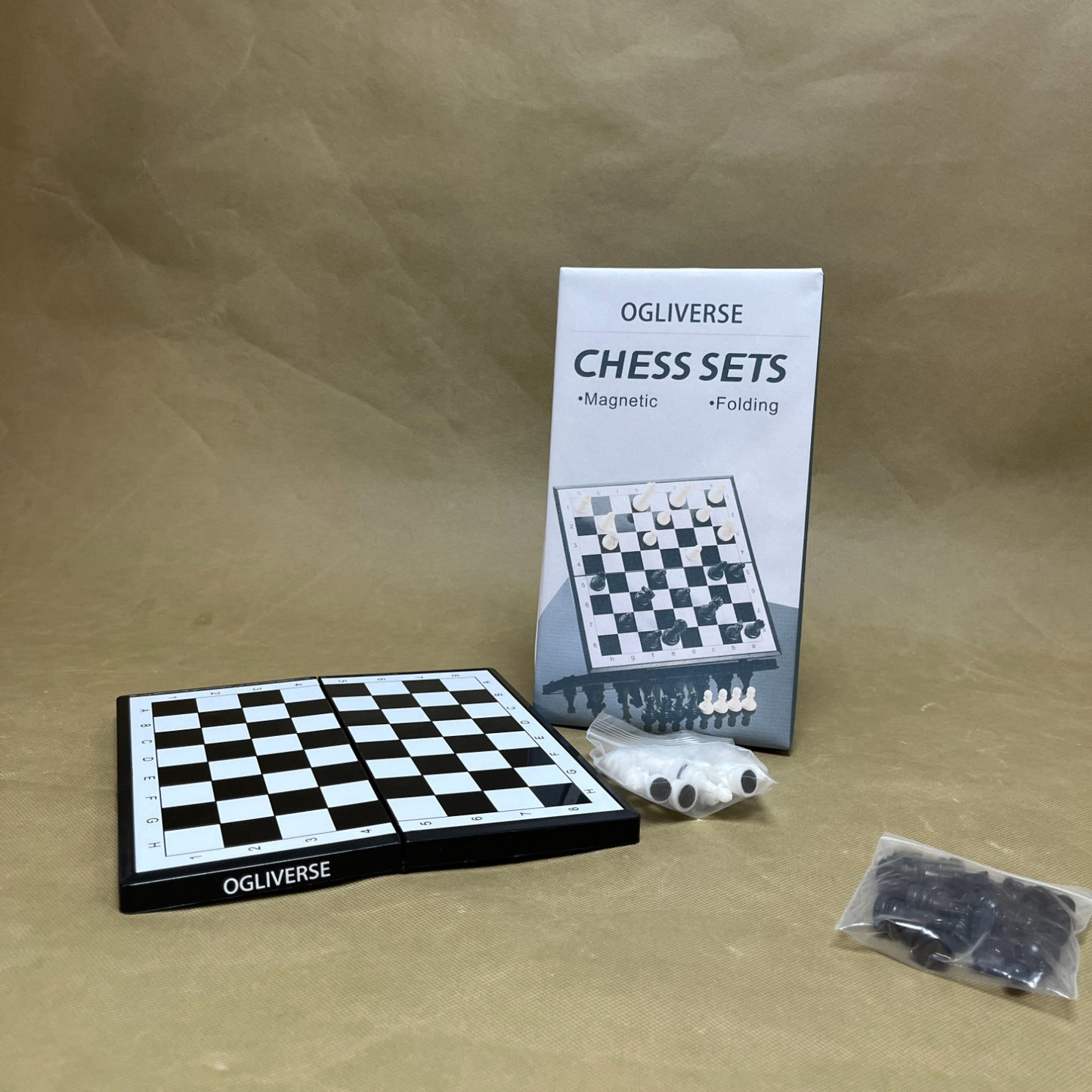 OGLIVERSE  Chess sets,Travel Chess Set, Magnetic Chess Board , Portable Folding Board Chess Games for Kids, Adults