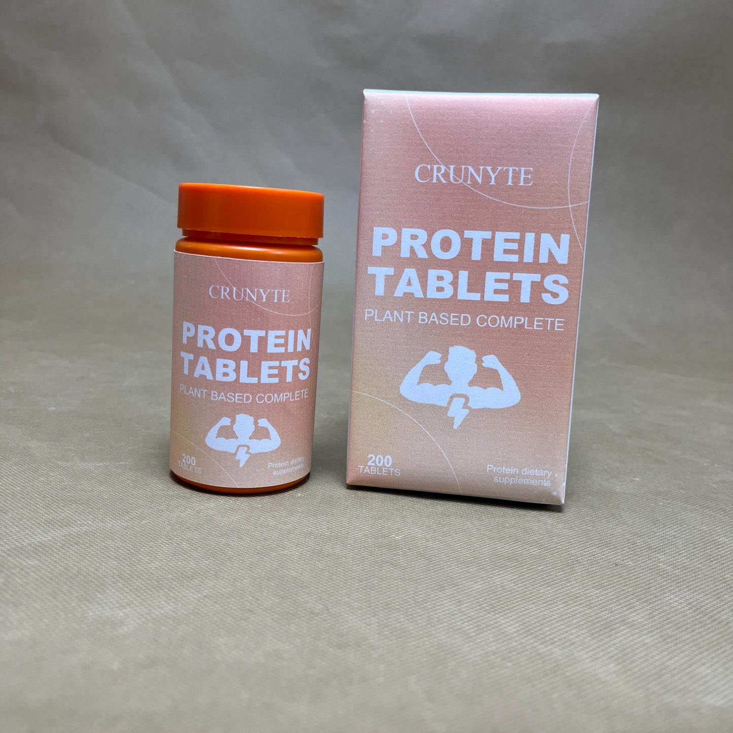 CRUNYTE   Protein dietary supplements, Contains Vitamin C for Immune Health, 21 Aminos and B-6, 200 Veg Capsules