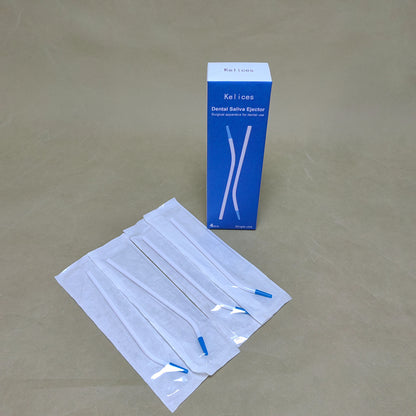 Kelices Surgical apparatus and instruments, Dental Saliva Ejectors Disposable - Medical Grade Latex Free Evacuation Suction Tips