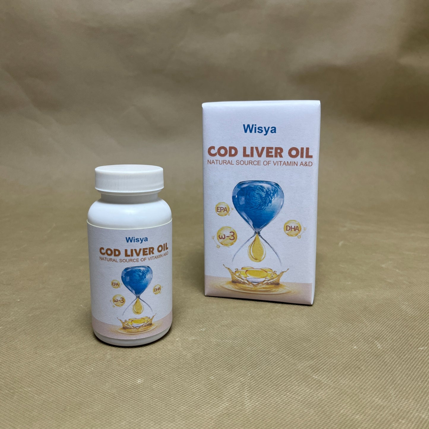 Wisya  Cod liver oil,with EPA & DHA,| Liquid Capsules,Non-GMO & Gluten Free Supplement